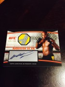 Anderson Silva 2010 Topps Authentic Autographed Fighter Gear Relic Card #115/183 (FREE SHIPPING)