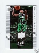 KEVIN GARNETT 2008-09 Upper Deck Authentic Game Used Jersey Card (FREE SHIPPING)